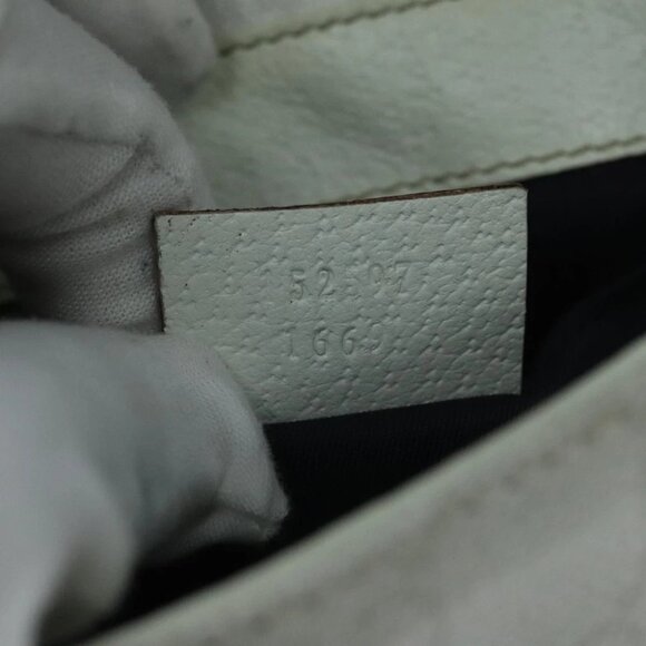 GUCCI GG Supreme Sherry Line Waist bag PVC White Red Navy 152597 Auth mr526 - Picture 13 of 16